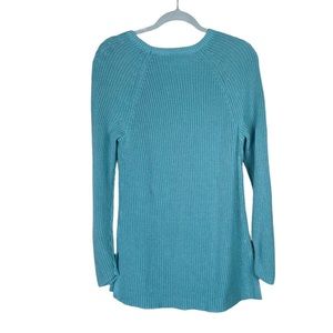 J. Jill Women’s Sweater Long Sleeve Crew Neck Aqua Blue Small Petite SP